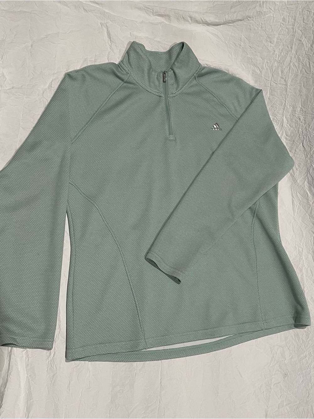 Adidas Light Sage 1/4 Zip Golf Textured Pullover